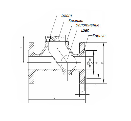 Поворотный обратный клапан чертеж